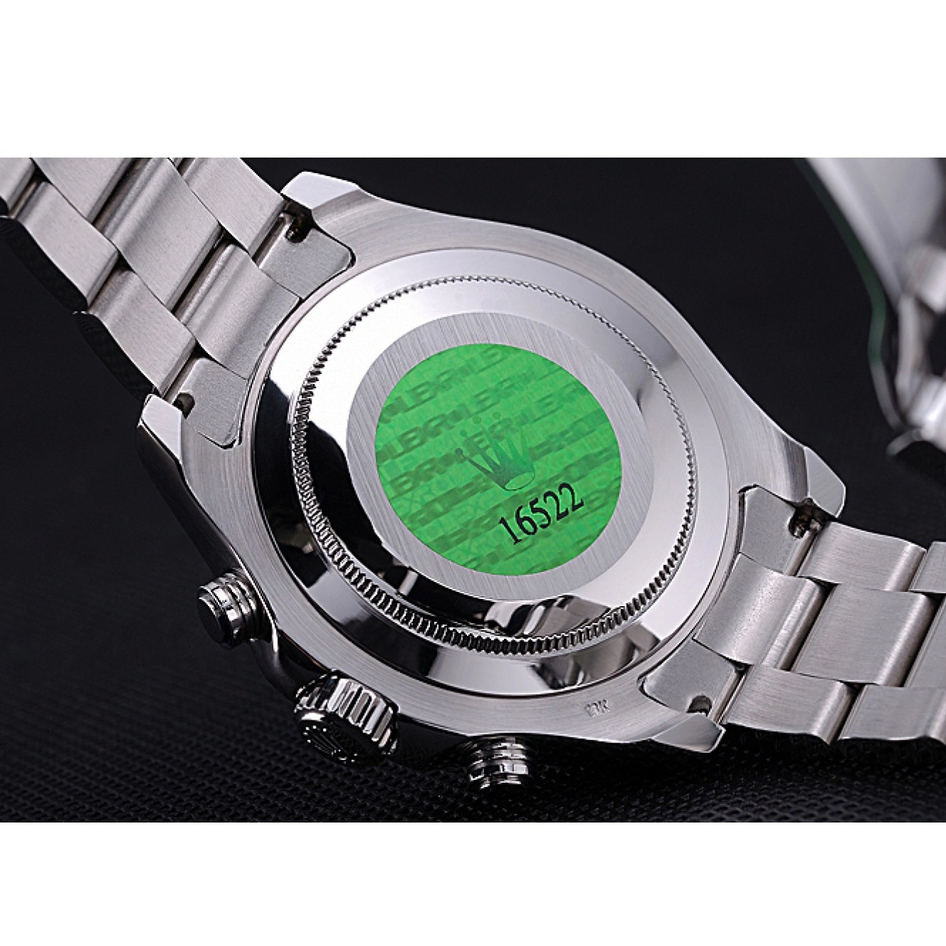 Aaa fake watches Stainless Master II Rolex Steel 622541 Black Yacht - Bracelet Dial 0613